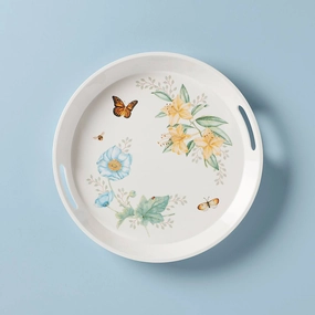 Butterfly Meadow Melamine Round Traymodern kitchen decor ,kitchen dinner set ,dinnerware 