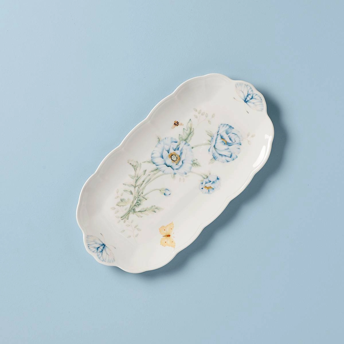 Butterfly Meadow Oblong Sandwich Traymodern kitchen decor ,kitchen dinner set ,dinnerware 