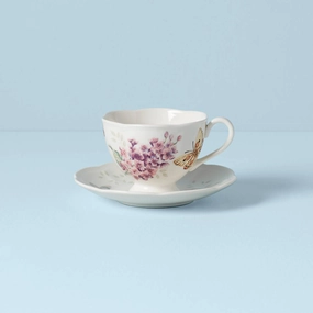 Butterfly Meadow Orange Sulphur Cup and Saucerglass cups ,personalized mugs 