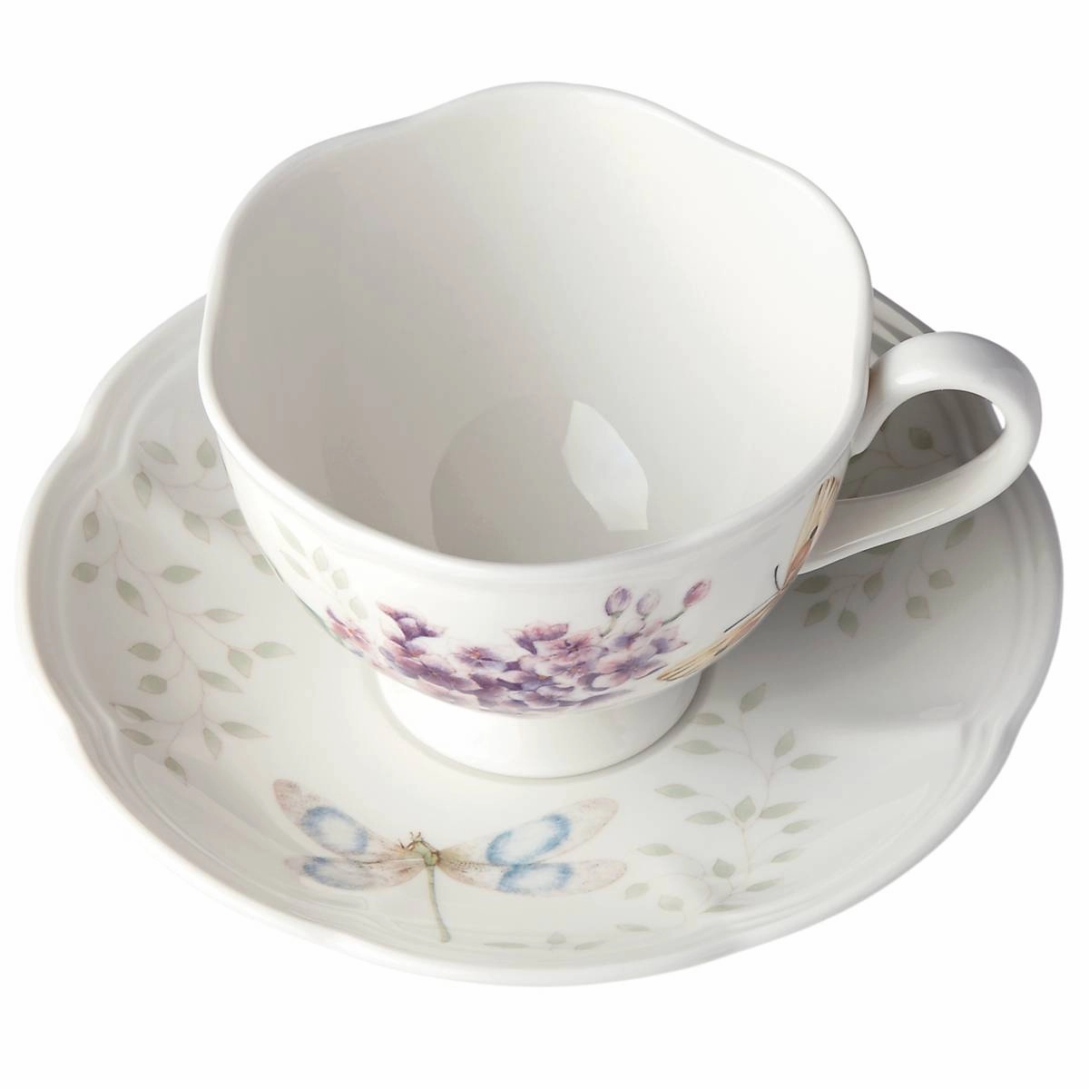 Butterfly Meadow Orange Sulphur Cup and Saucer