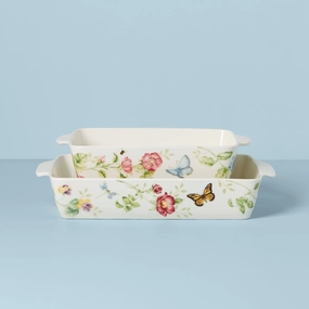 Butterfly Meadow Rectangular Baker 2-Piece Setmodern kitchen decor ,kitchen dinner set ,dinnerware 