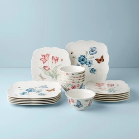 Butterfly Meadow Square 18-Piece Dinnerware Setmodern kitchen decor ,kitchen dinner set ,dinnerware 