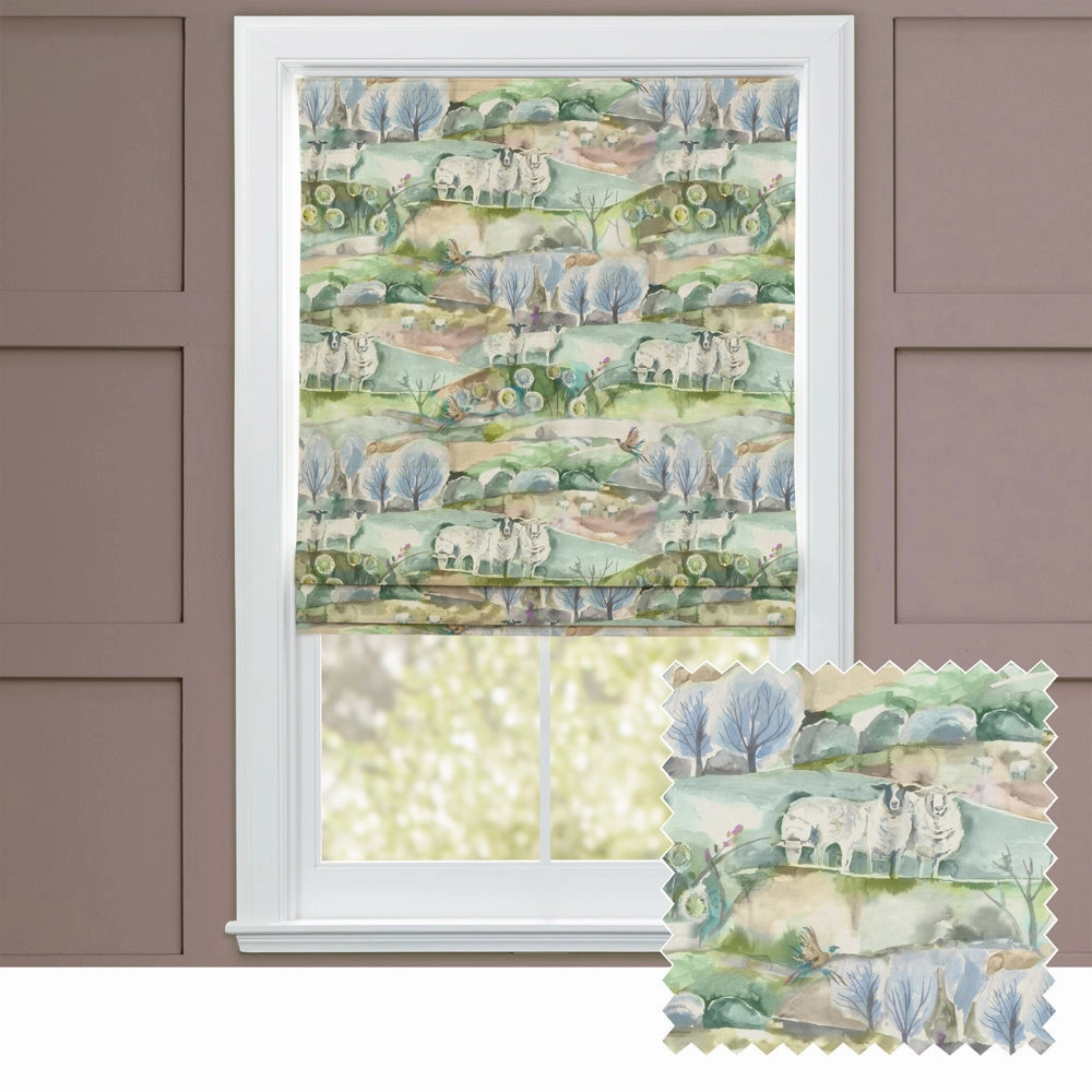 Buttermere Printed Cotton Made to Measure Roman Blinds Sagehome decor ,wall decor 