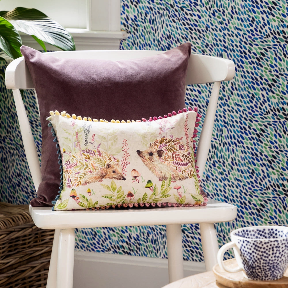 Buttons & Ginger Small Printed Feather Cushion Linenbedding sets ,throw blankets 