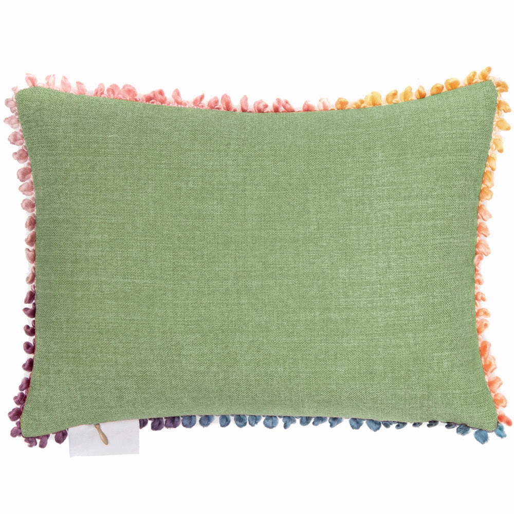 Buttons & Ginger Small Printed Feather Cushion Linen