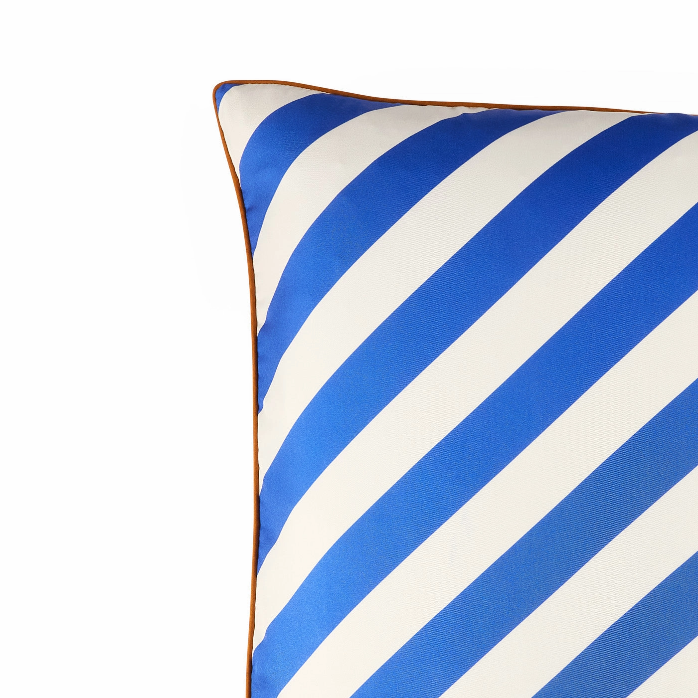 Cabana Blue/Ivory Silk Pillow