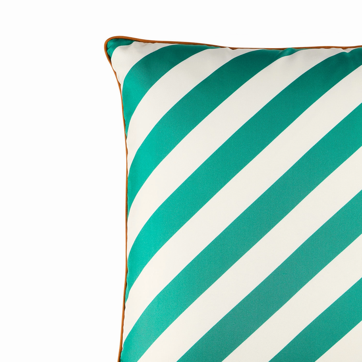 Cabana Green/Ivory Silk Pillow