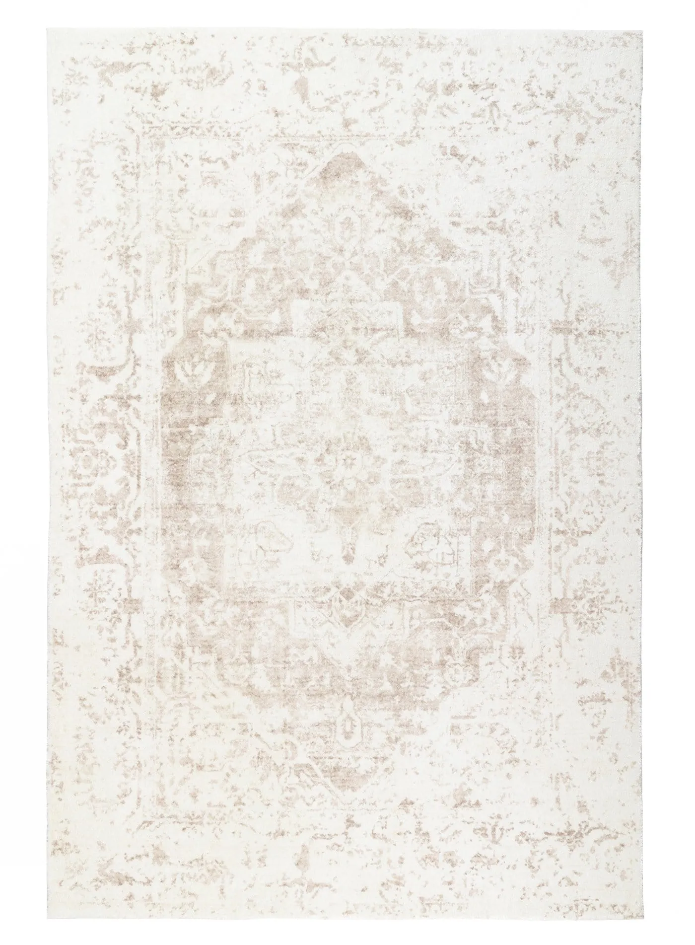 Cabanela Cream and Beige Distressed Washable Rug *NO RETURNS UNLESS FAULTYmodern color block patchwork rug