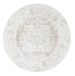 Cabanela Cream and Beige Washable Round Rugmodern color block patchwork rug