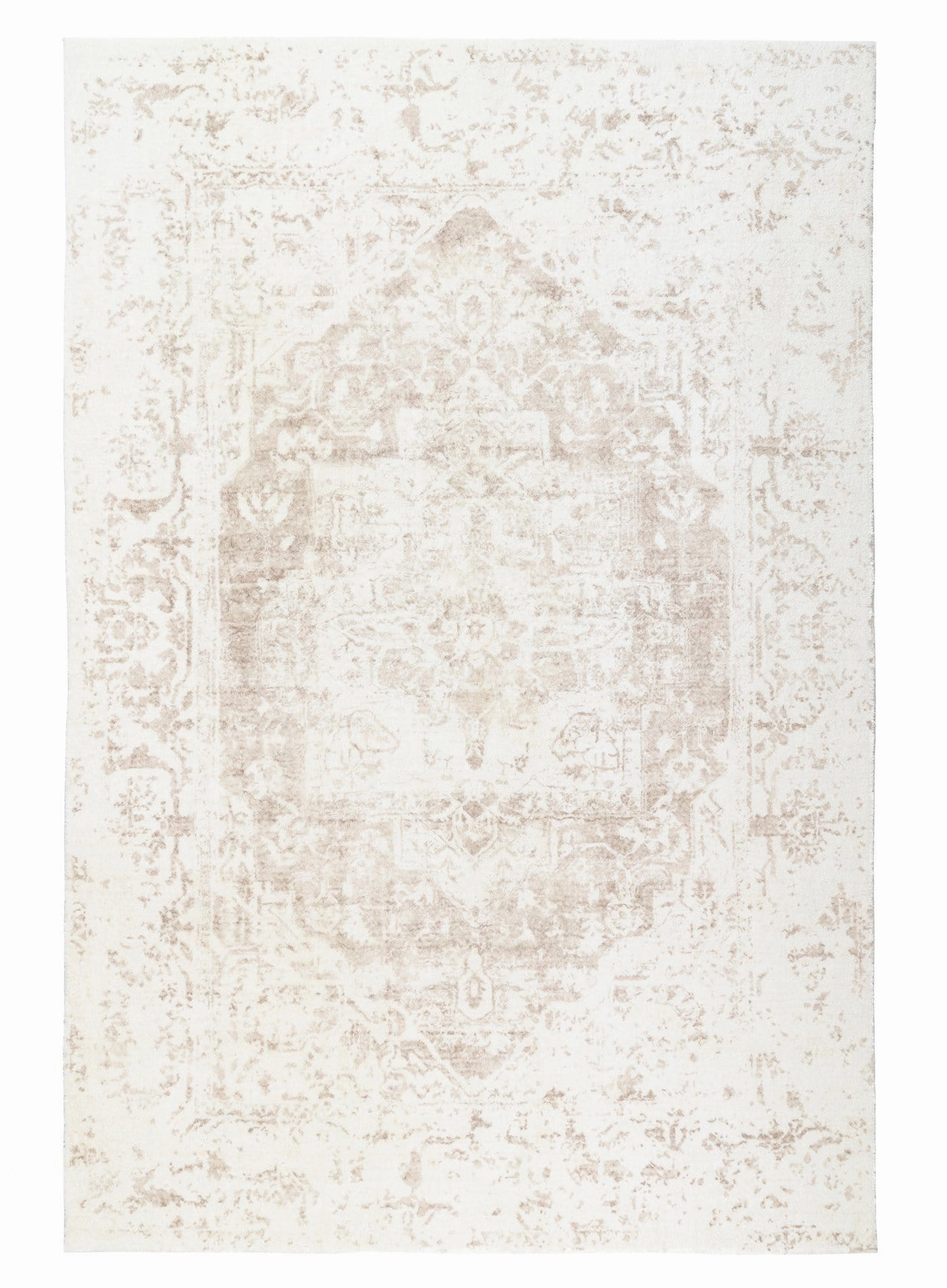 Cabanela Cream and Beige Distressed Washable Rugmodern color block patchwork rug