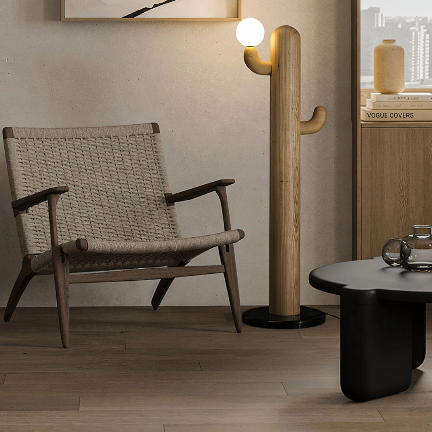 Cactus Wood Floor Lamp