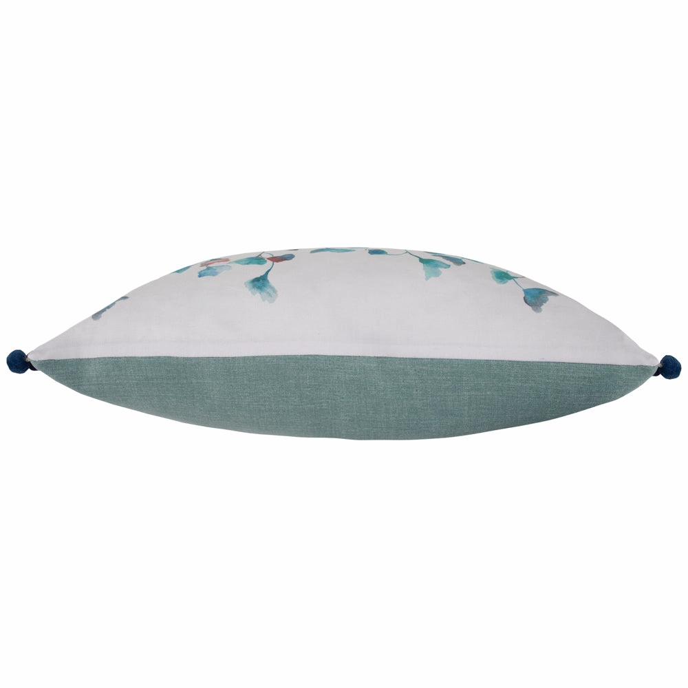 Cala Printed Pom Pom Cushion Marine