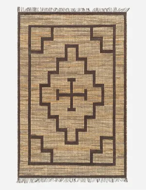 Caldon Handwoven Jute Morrocan Style Rugmodern color block patchwork rug