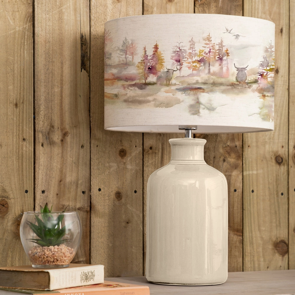 Caledonian Forest Eva & Elspeth Complete Table Lamp Cream/Linenmodern home decor ,home decor for bedroom 