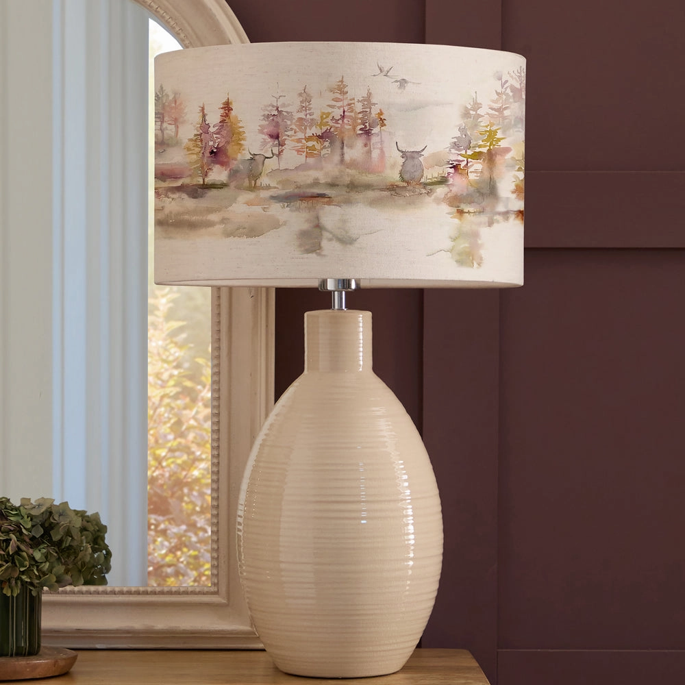 Caledonian Forest Eva & Epona Complete Table Lamp Cream/Linenhome decor ,wall decor 