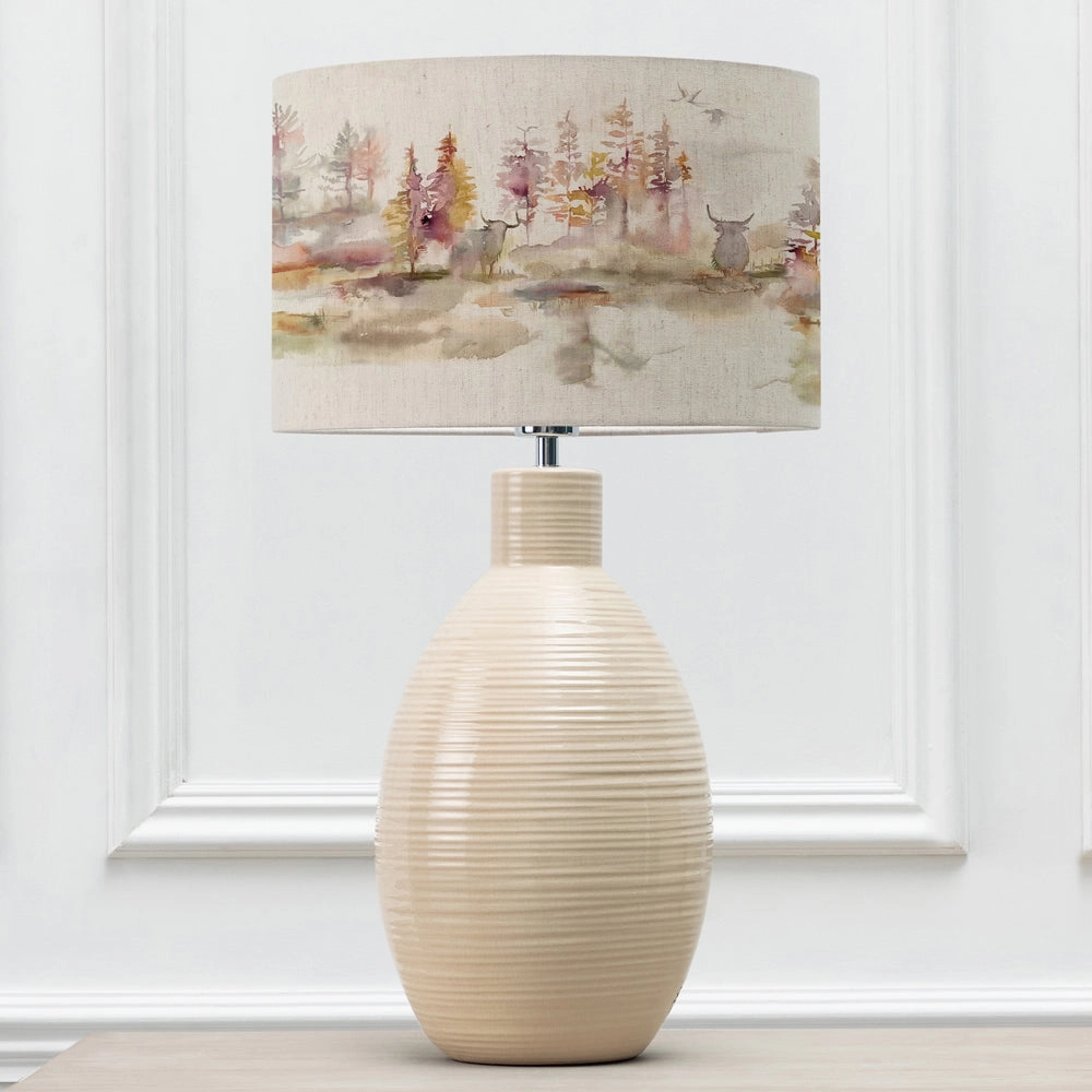 Caledonian Forest Eva & Epona Complete Table Lamp Cream/Linen