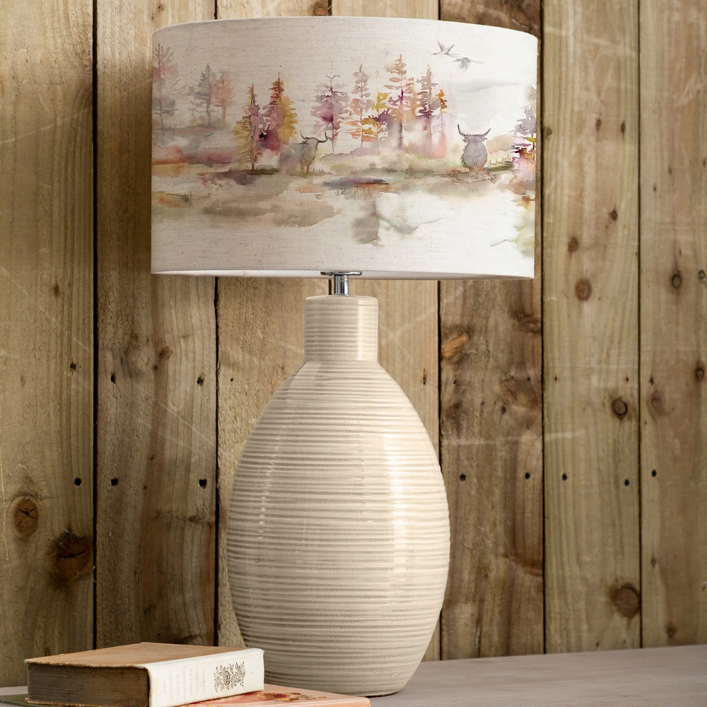 Caledonian Forest Eva & Epona Complete Table Lamp Cream/Linen