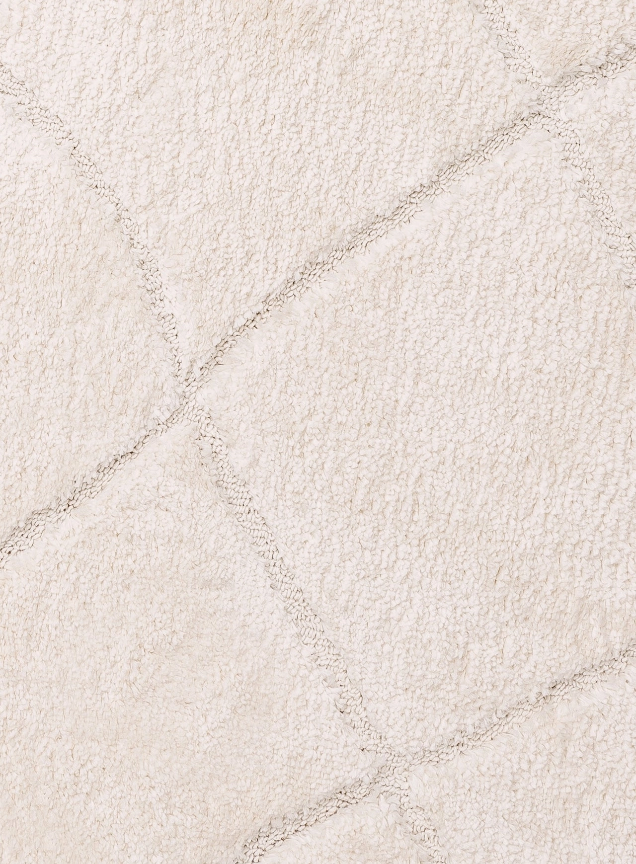 Calypso Ivory Cream Textured Tribal Round Rug