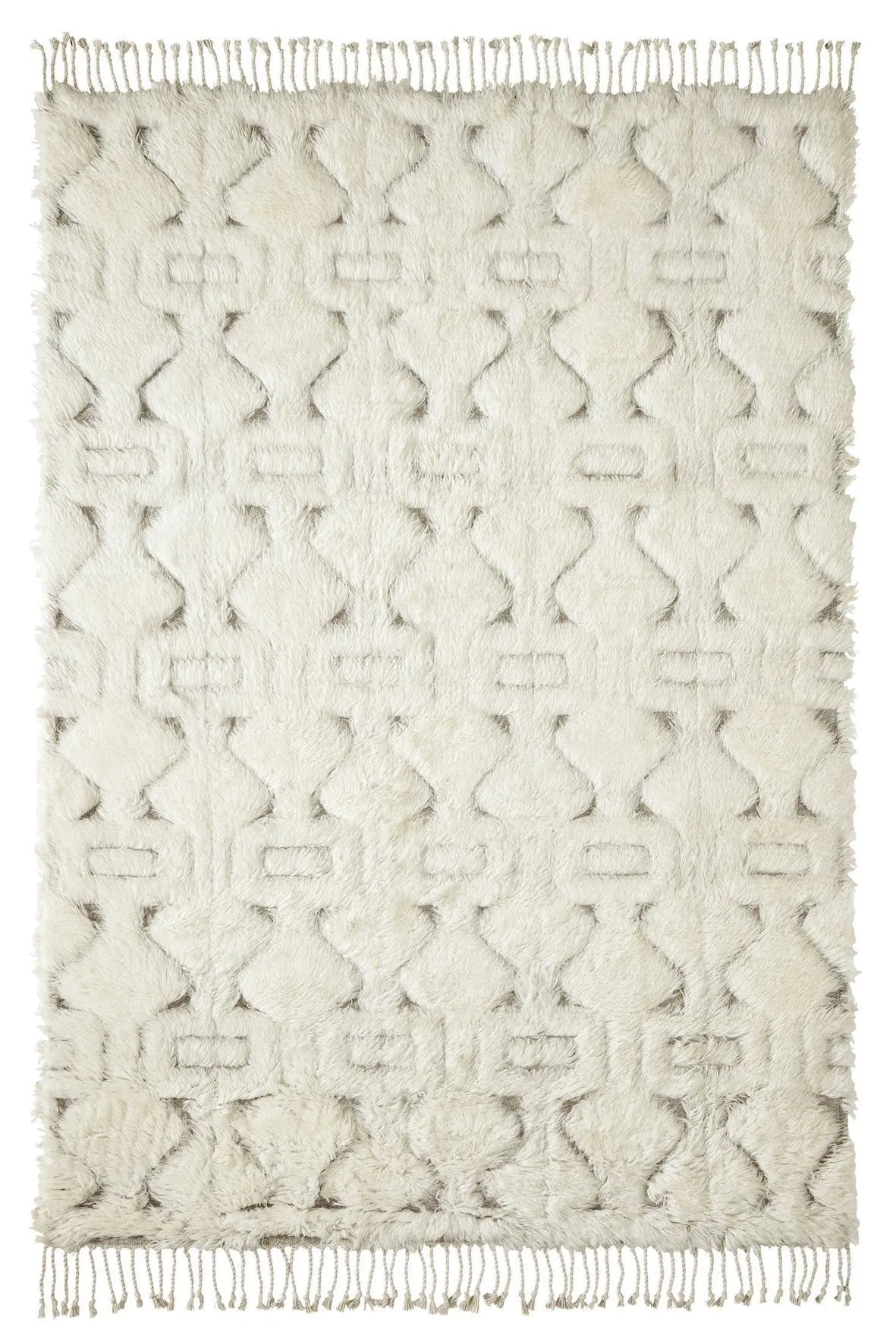 Camilla Tribal Pattern Berber Wool Shag Rugmodern color block patchwork rug