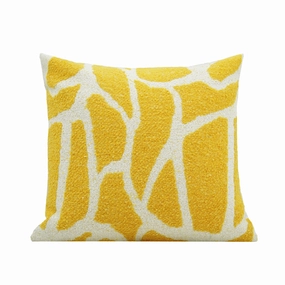 Camille Jacquard Yellow and White Throw Cushionhome decoration ,modern home decor 