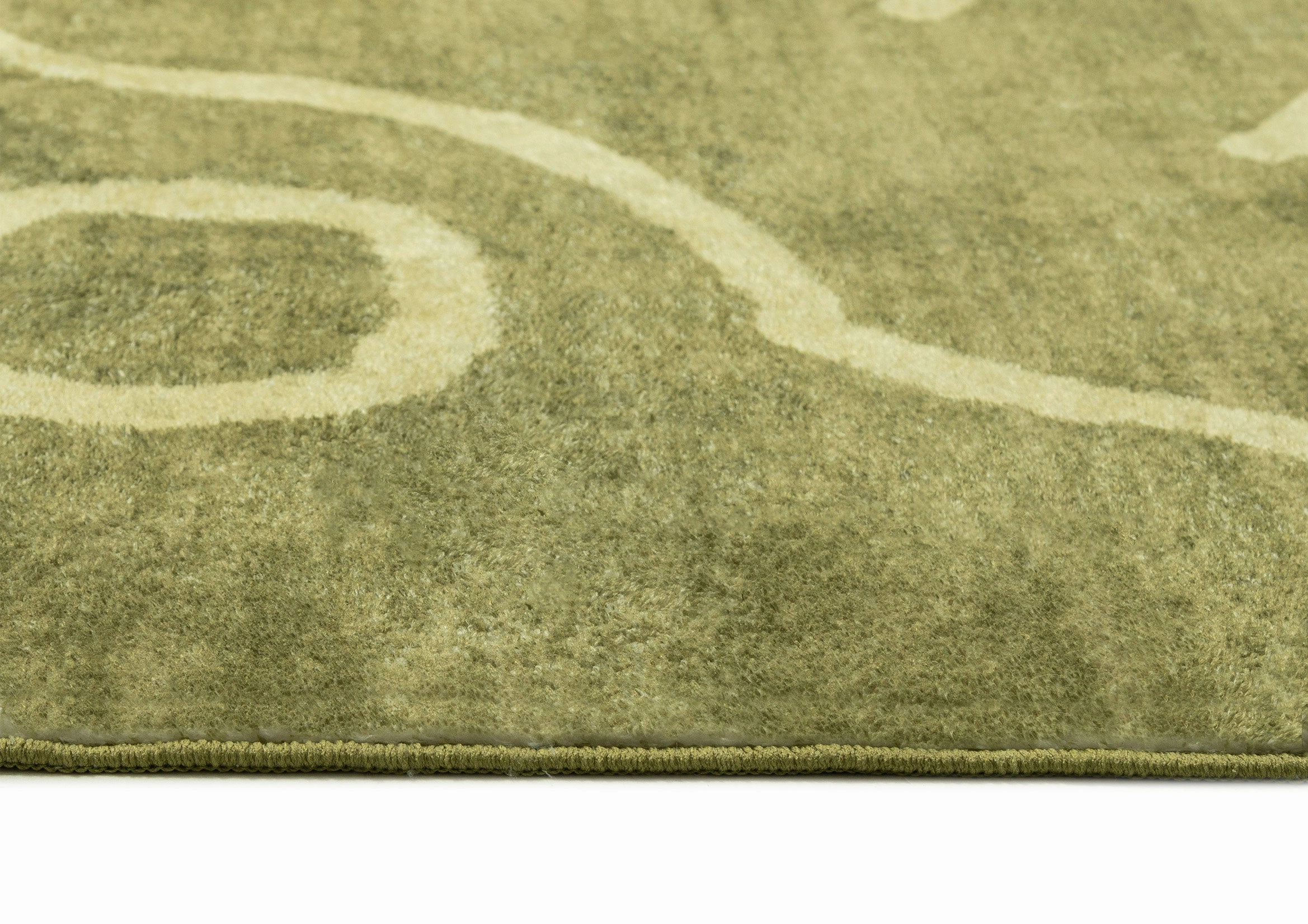 Canali Green Hand Drawn Washable Rug