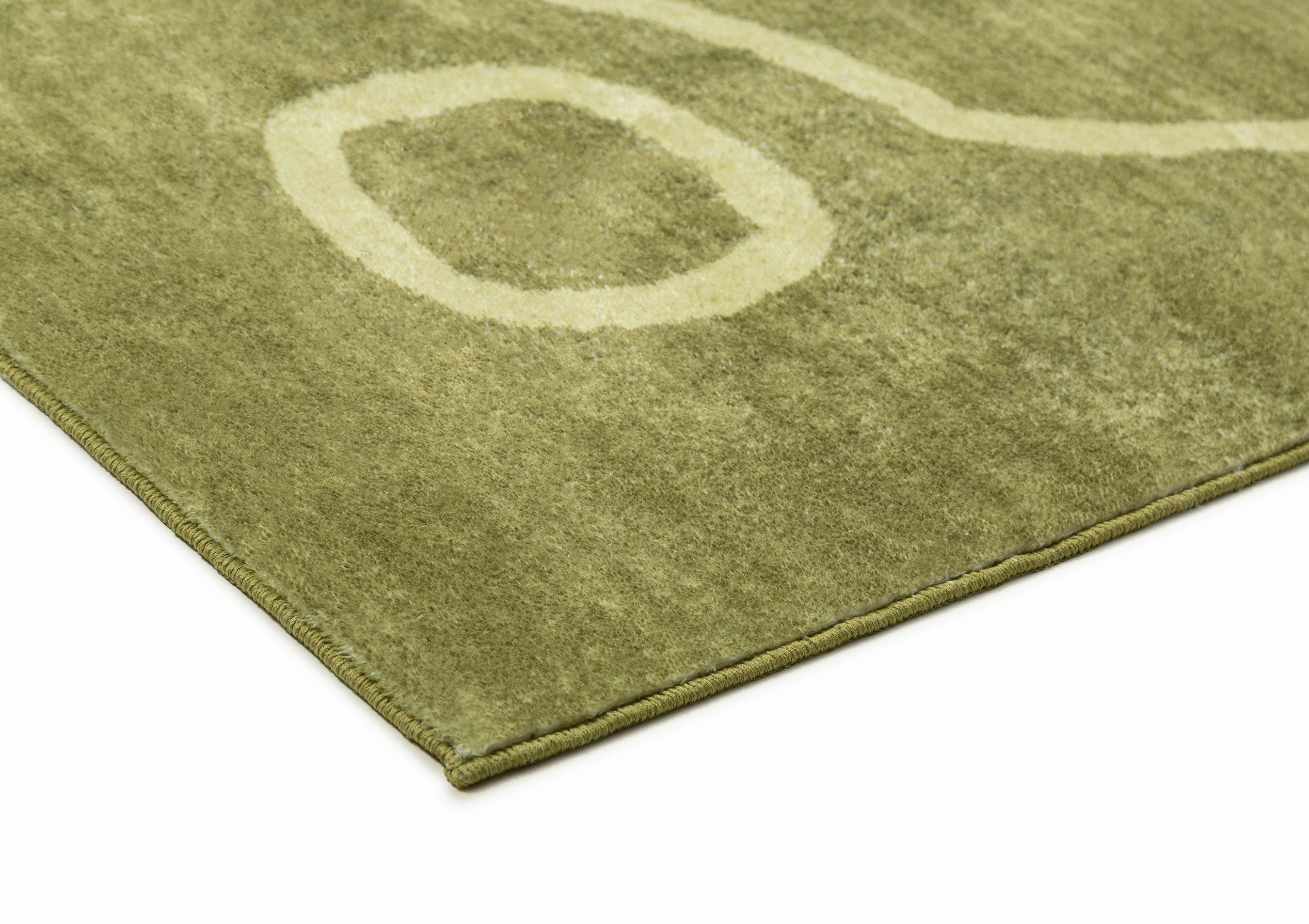 Canali Green Hand Drawn Washable Rug