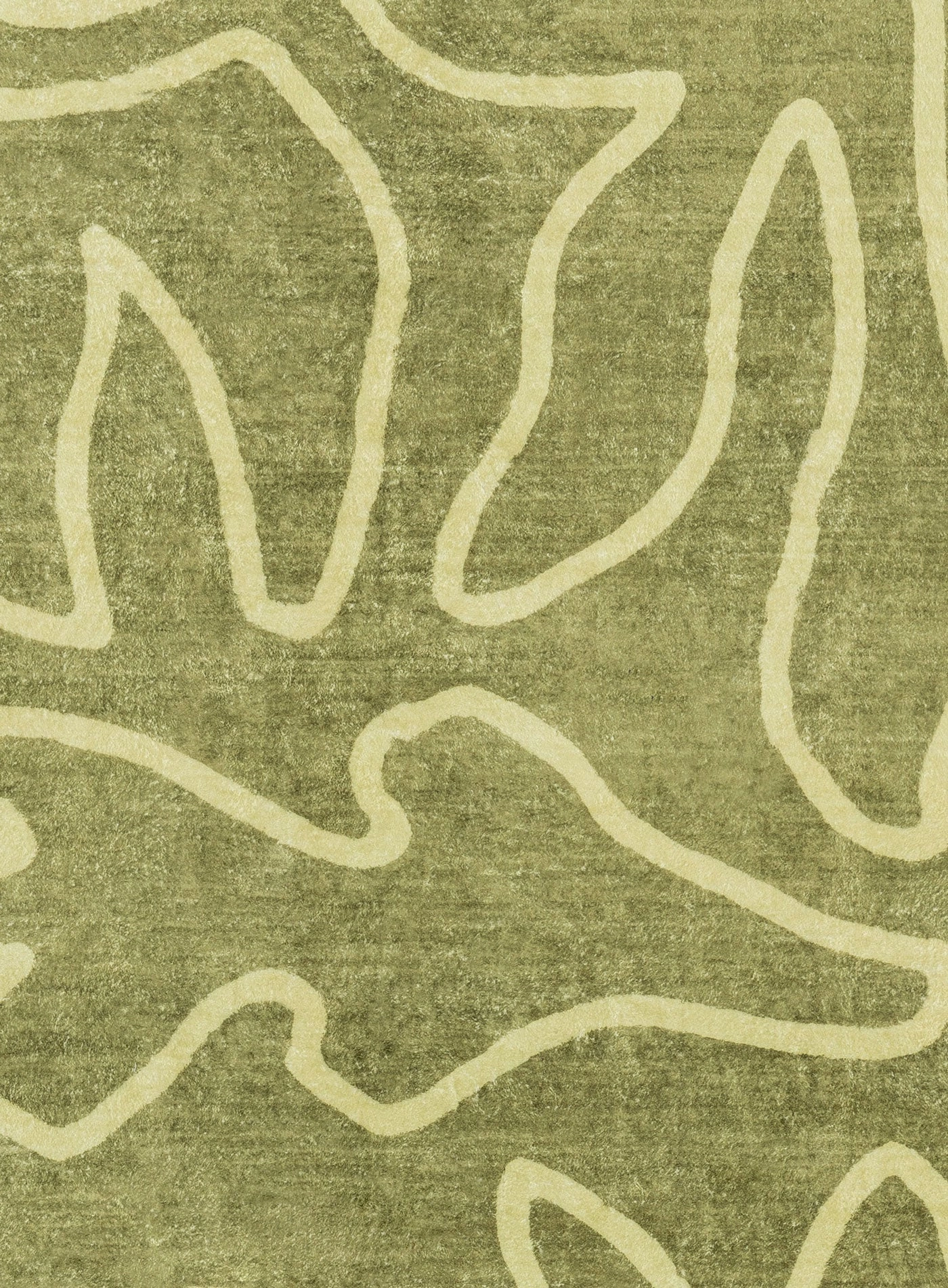 Canali Green Hand Drawn Washable Rug