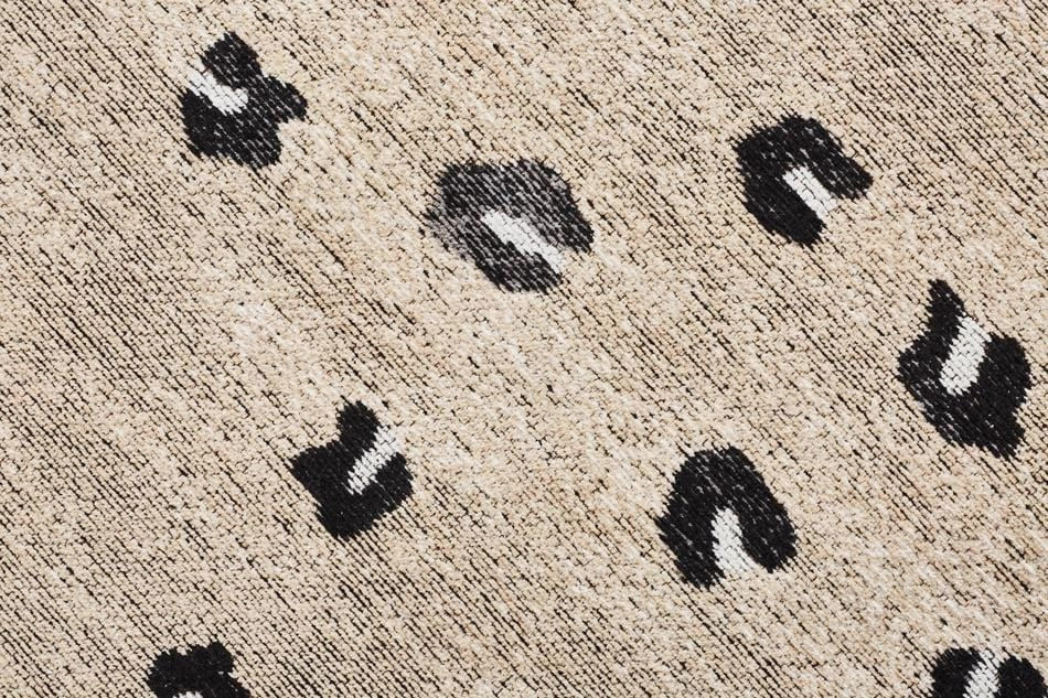 Candice Beige Round Leopard Animal Pattern Rug *NO RETURNS UNLESS FAULTY