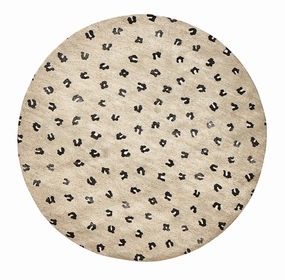 Candice Beige Round Leopard Animal Pattern Rug *NO RETURNS UNLESS FAULTYmodern color block patchwork rug