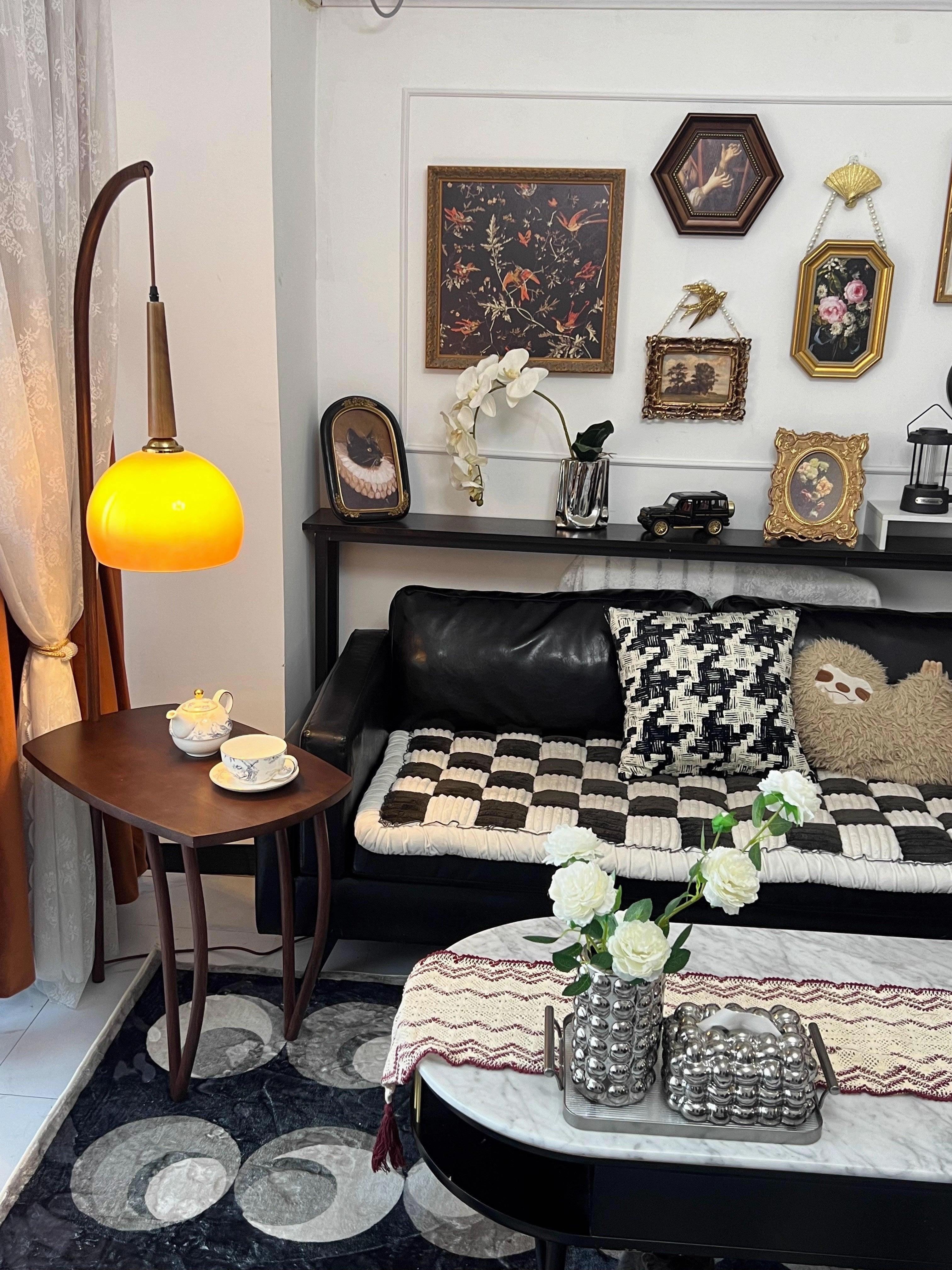 Cantilever Wood Accent Floor Lamp