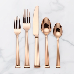Cantwell Gold 20 Piece Flatware Seteco-friendly bamboo fiber tableware set 