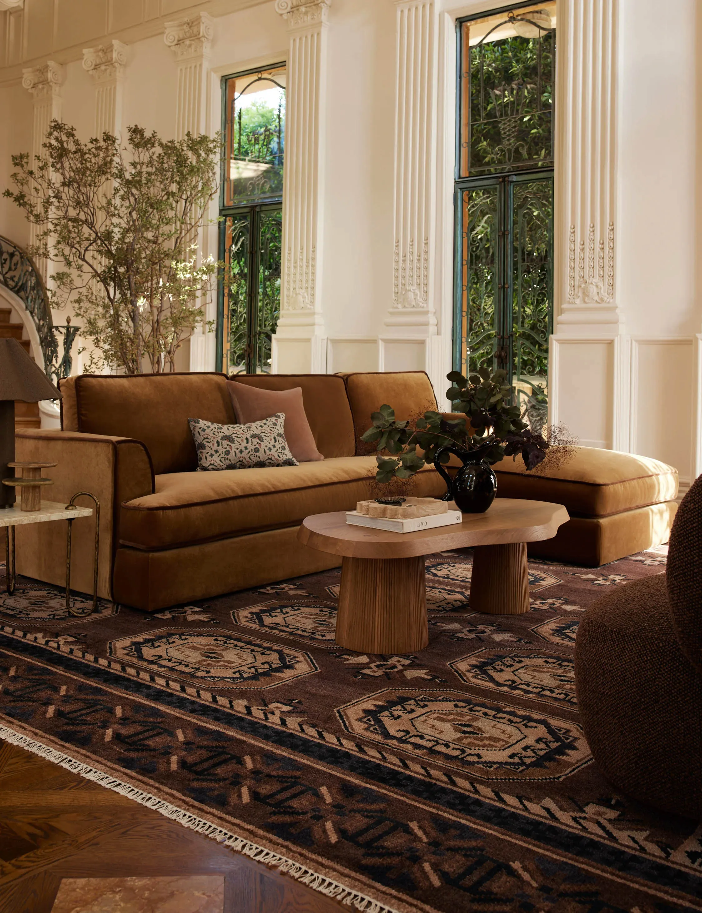 Caprice Hand-Knotted Wool Rugmodern color block patchwork rug