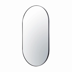 Capsule 434MI22BL 22x40 Oval Mirror - Blackwall mounted decorative mirror,full length dressing mirror