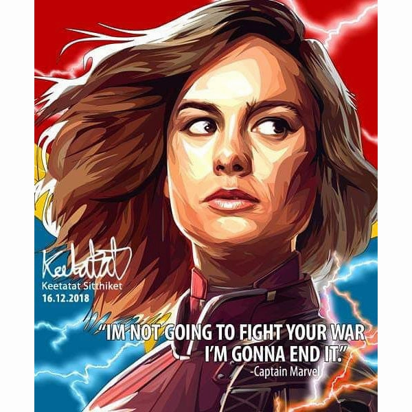Captain Marvel Pop Art Poster Wall Decoration Drawingmodern abstract painting decor