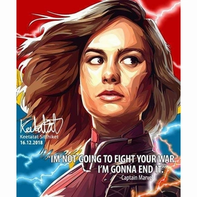 Captain Marvel Pop Art Poster Wall Decoration Drawingmodern abstract painting decor