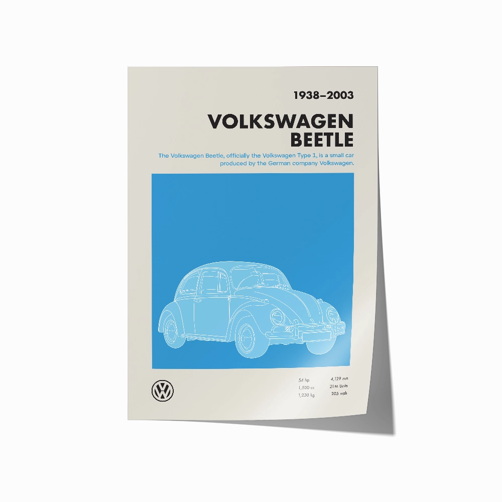 Car Print Volkswagen Beetle 01