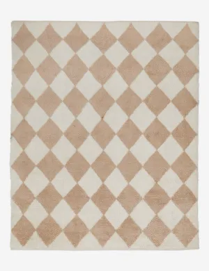 Cariad Hand-Knotted Wool Moroccan Shag Rugmodern color block patchwork rug