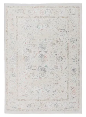 Caribou Cream and Pink Traditional Rugmodern color block patchwork rug