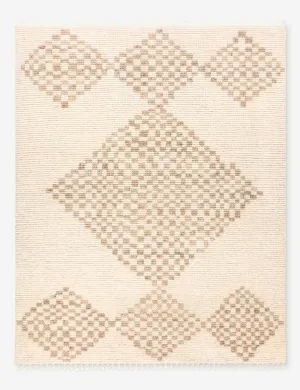 Carita Hand-Knotted Wool Moroccan-Style Rugmodern color block patchwork rug