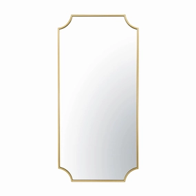 Carlton 431MI24GO 24x50 Beaded Frame Mirror - Goldwall mounted decorative mirror,full length dressing mirror