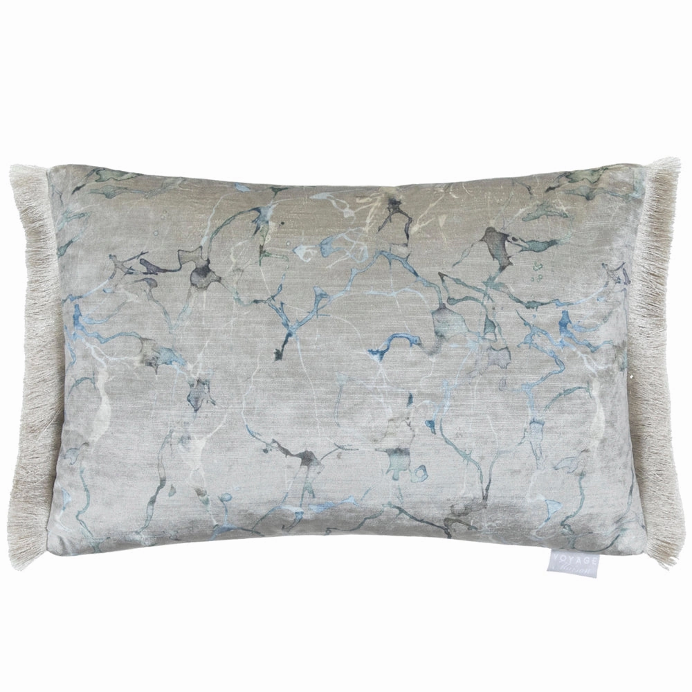 Carrara Fringed Cushion Frost