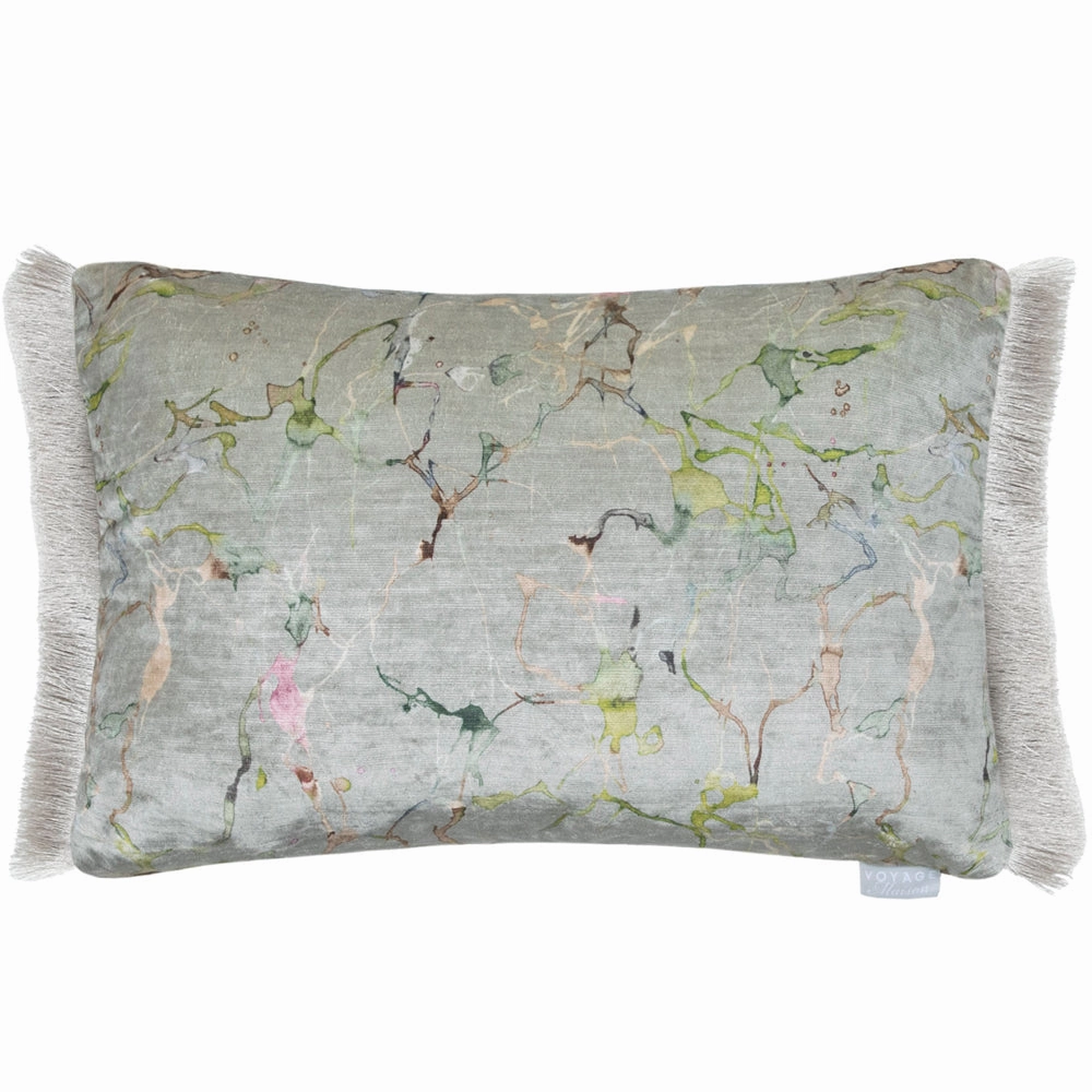Carrara Fringed Cushion Meadow