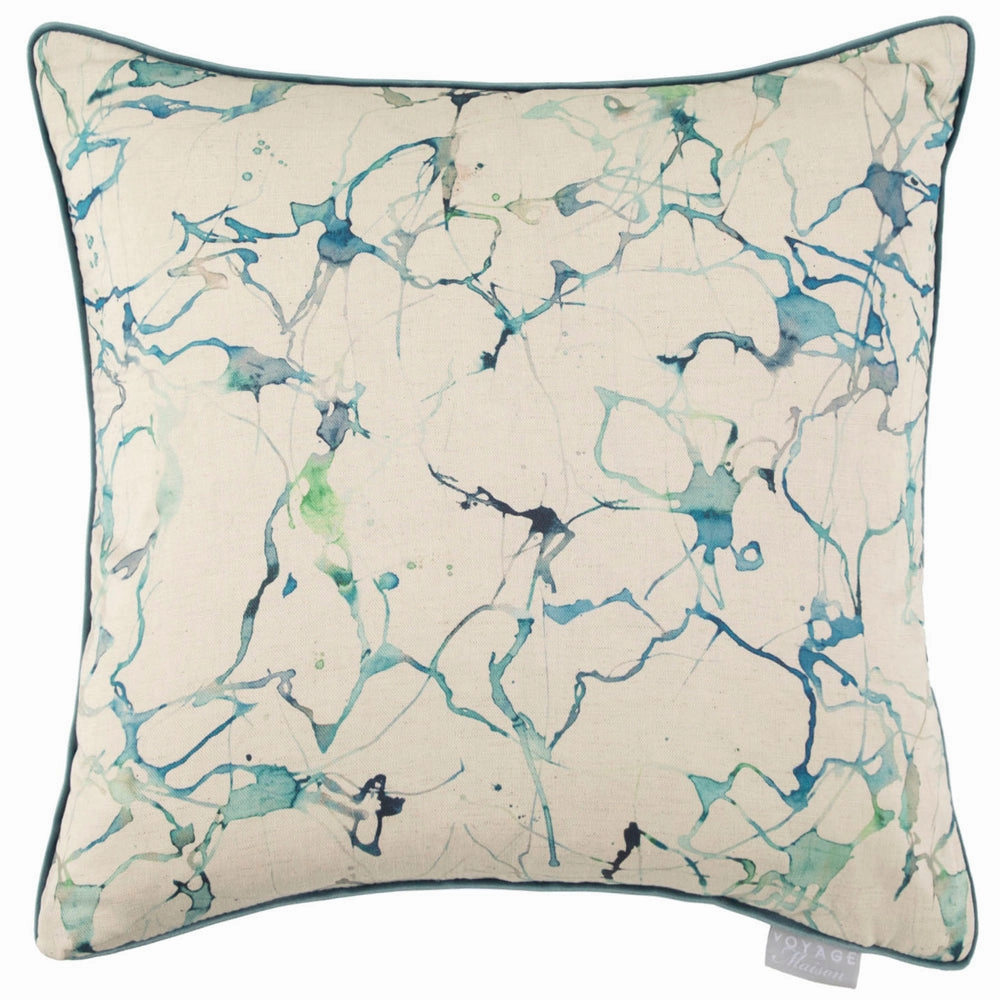 Carrara Printed Feather Cushion Ocean