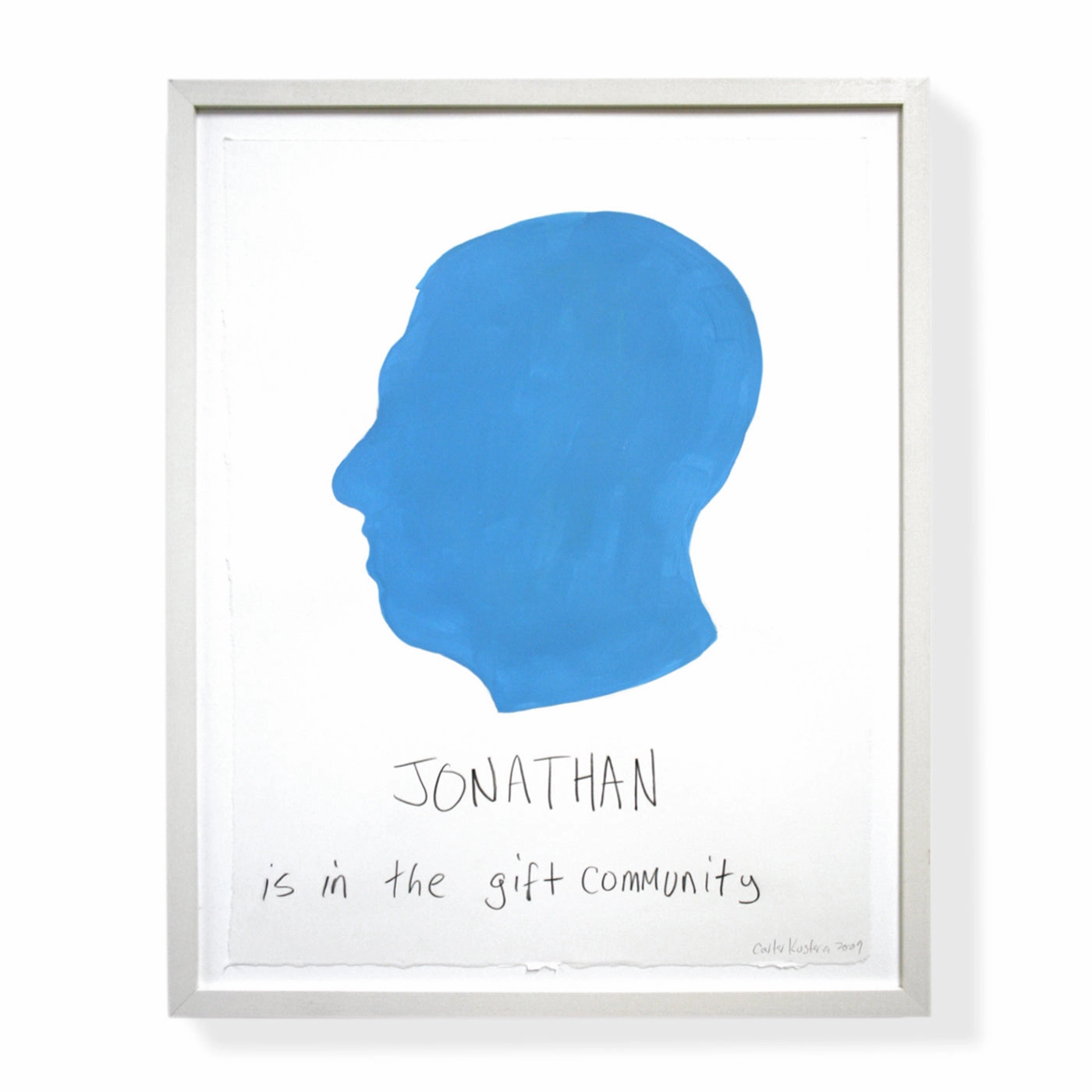 Carter Kustera Custom Silhouette and Text Portrait 19 x 15