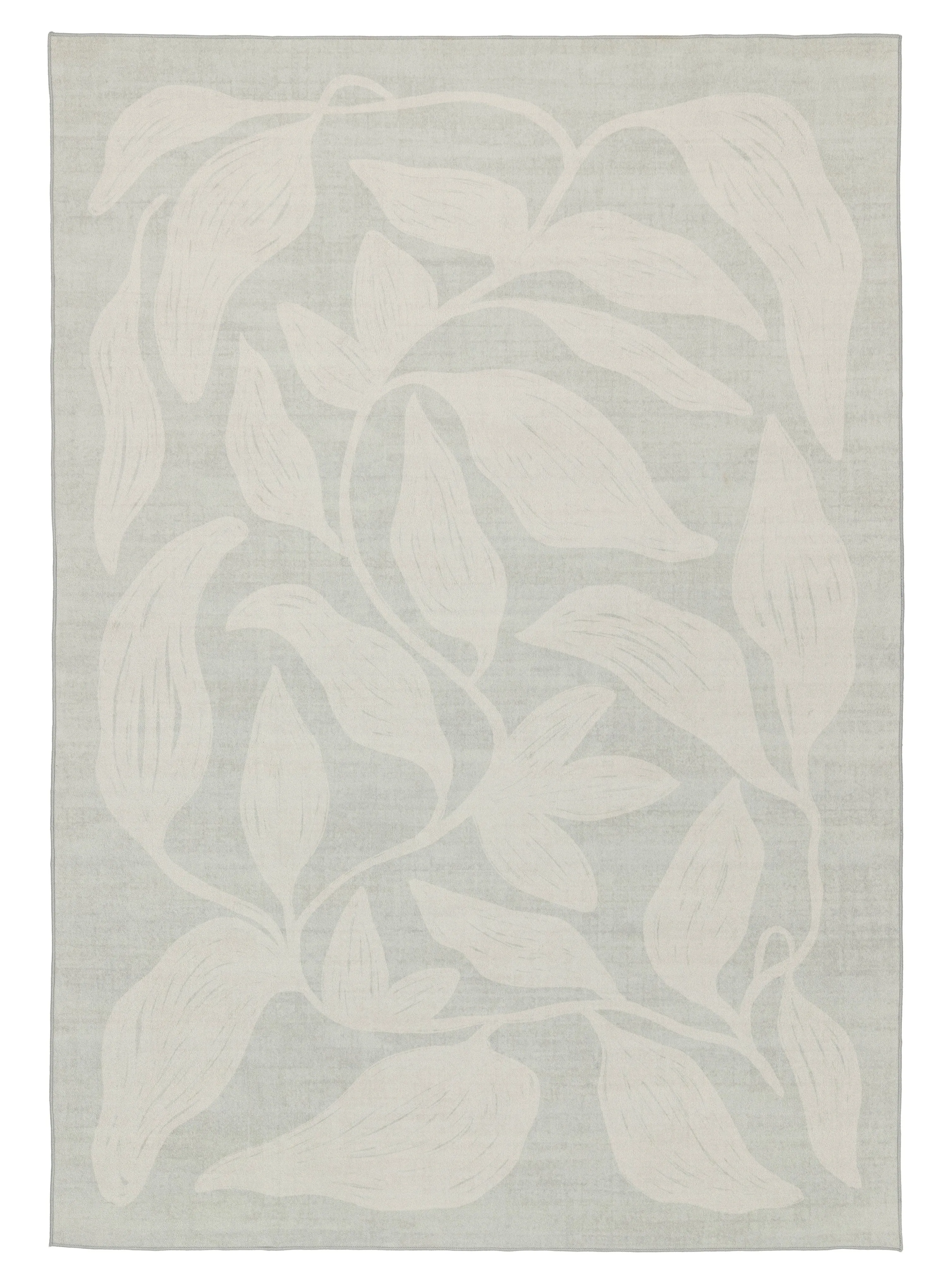 Cattleya Grey Botanical Washable Rugmodern color block patchwork rug