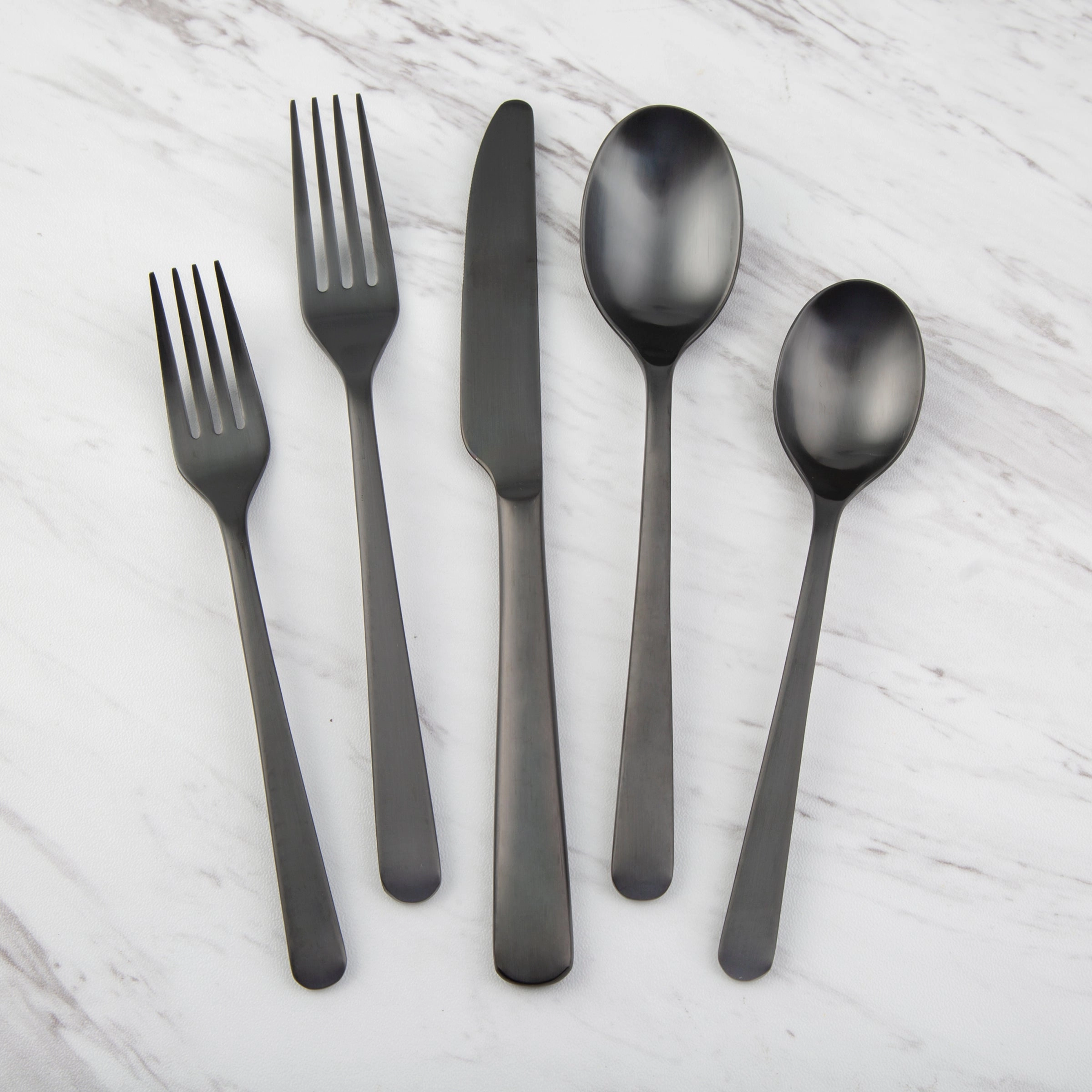 Cecil Black Satin 20 Piece Flatware Seteco-friendly bamboo fiber tableware set 