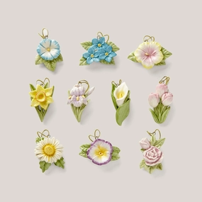 Celebrate Flowers 10-Piece Ornament Sethome decor ,wall decor 