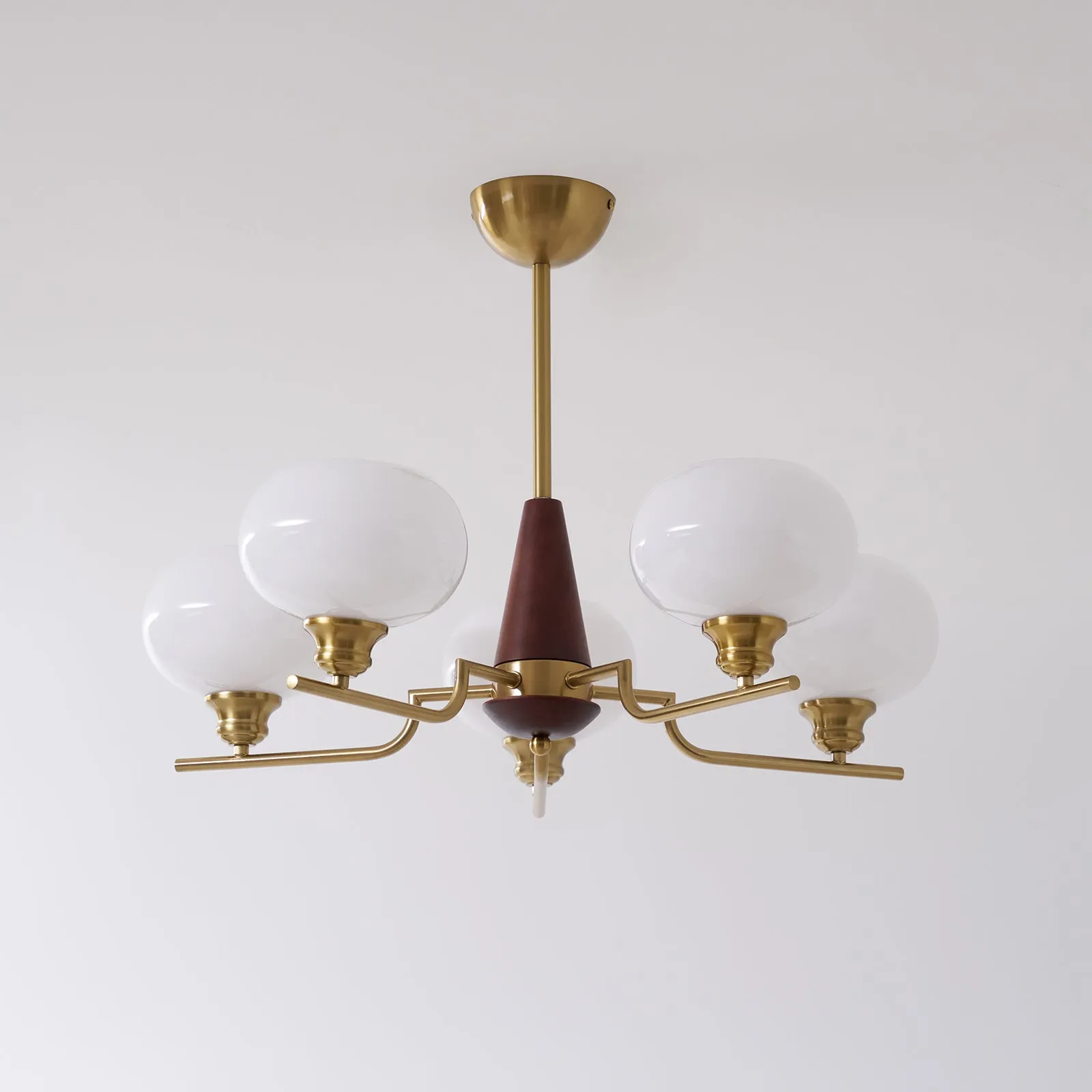 Celeste Sphere Walnut Chandelier