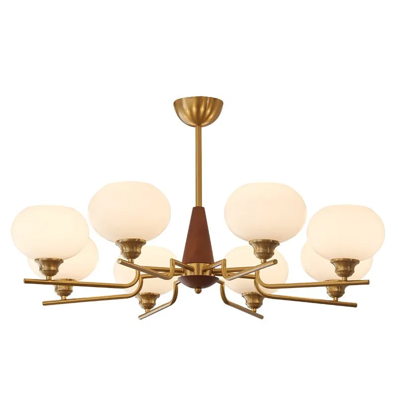 Celeste Sphere Walnut Chandelier