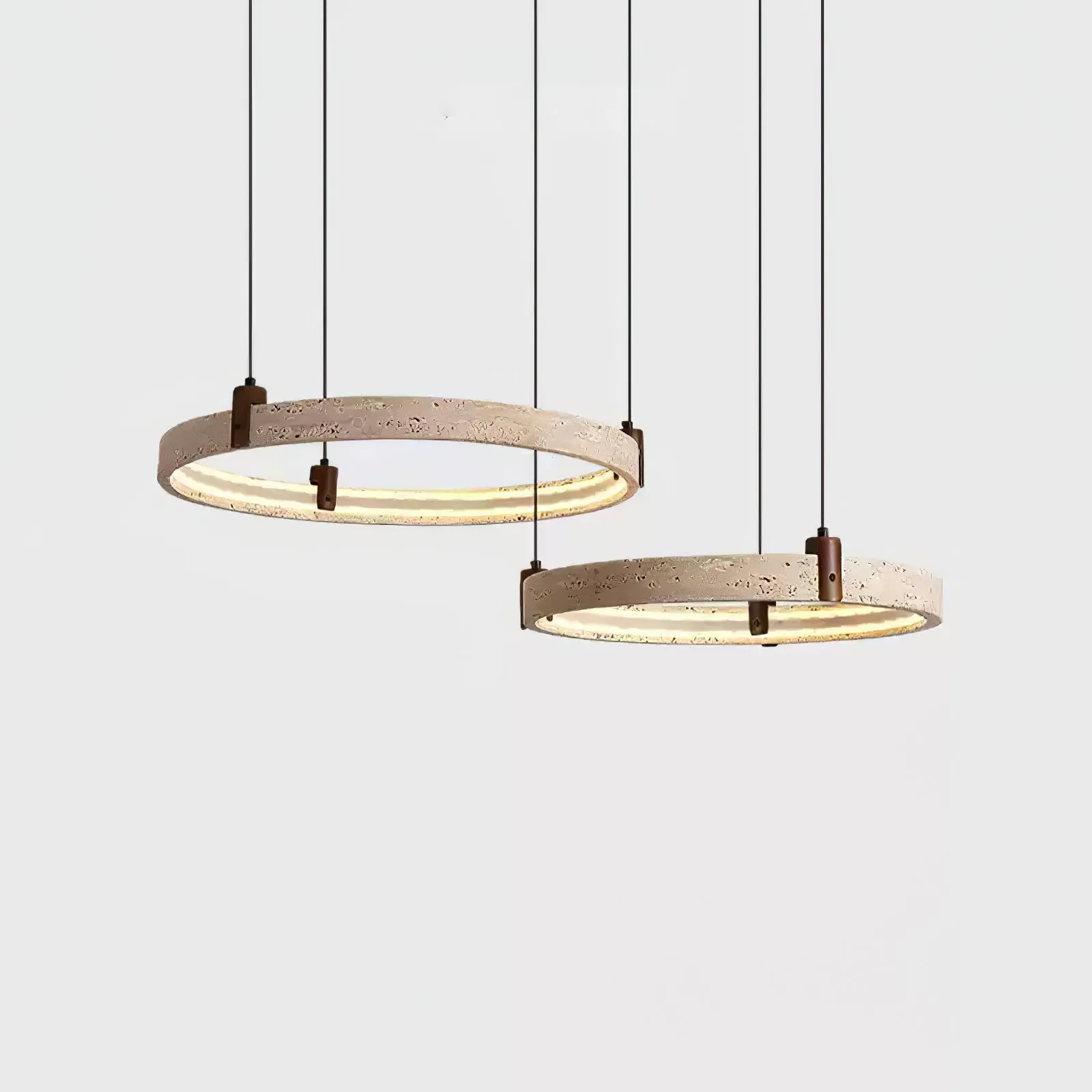 Celestial Orbit Travertine Chandelier